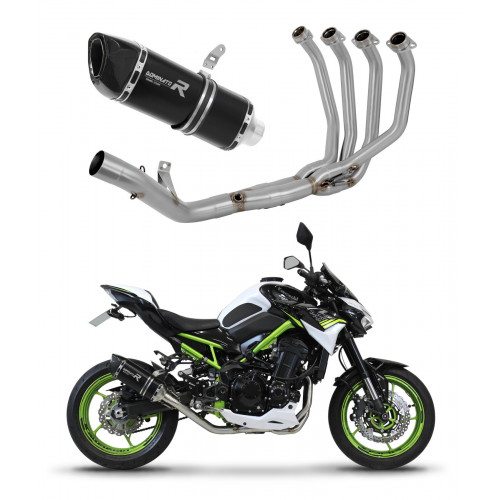 Dominator - Kawasaki Z 900 2020 - 2023 Teljes kipufogó rendszer, összekötőcső + kipufogó HP6 BLACK