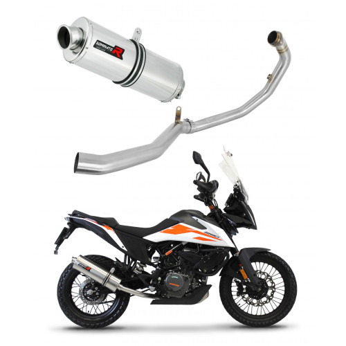 Dominator - KTM 390 Adventure Exhaust FULL SYSTEM Silencer OVAL 2020 - 2022
