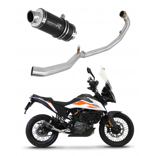 Dominator - KTM 390 Adventure Exhaust FULL SYSTEM Silencer GP 1 BLACK 2020 - 2022