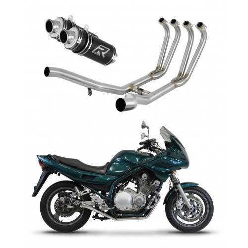 Dominator - Yamaha XJ 900 Diversion 1994 - 2003 Teljes kipufogó rendszer, összekötőcső + kipufogó GP1 BLACK + dB killer