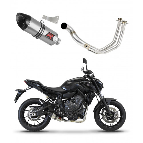 Dominator - Yamaha MT 07 2021 - 2023 Teljes kipufogó rendszer, összekötőcső + kipufogó HP8 + dB killer