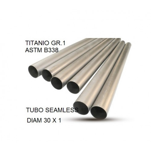 GPR - Cafè Racer Tubo titanio seamleSs D. 30mm X 1mm L.1000mm Tubo titanio seamless D. 30mm X 1mm L.1000mm