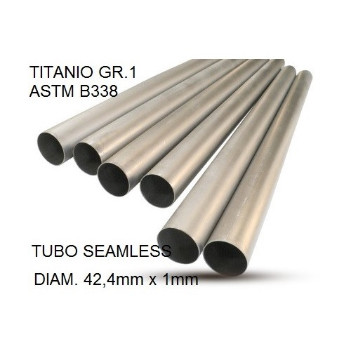 GPR - Cafè Racer Tubo titanio seamleSs D. 42.4mm X 1mm L.1000mm Tubo titanio seamless D. 42,4mm X 1mm L.1000mm
