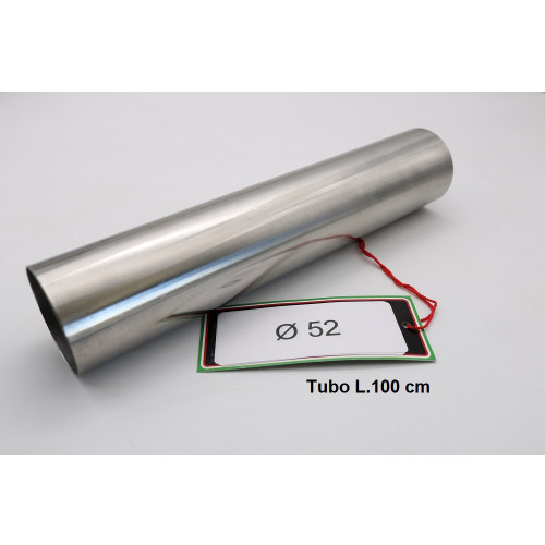GPR - Cafè Racer Tubo inox D. 52mm X 1mm L.1000mm Tubo inox D. 52mm X 1mm L.1000mm