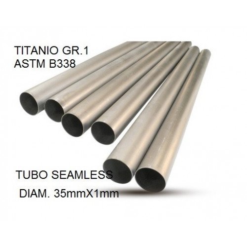 GPR - Cafè Racer Tubo titanio seamleSs D. 35mm X 1mm L.1000mm Tubo titanio seamless D. 35mm X 1mm L.1000mm