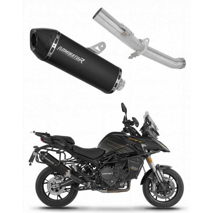 QJMOTOR SRT 900 S / SX 2025 - 2026 Exhaust Silencer Muffler HP7 BLACK + dB killer kipufogó