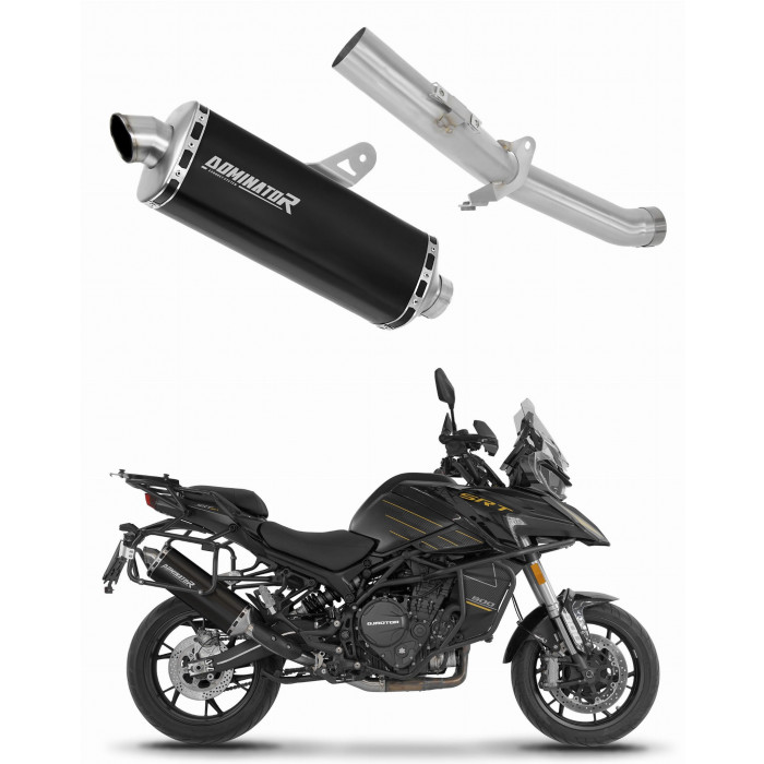 QJMOTOR SRT 900 S / SX 2025 - 2026 Exhaust Silencer Muffler P7 BLACK + dB killer