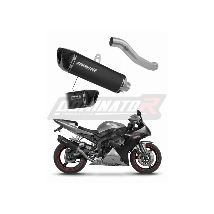Yamaha YZF R1 1000 RN09 2002 - 2003 E-jeles Dominator kipufogó HP6 BLACK