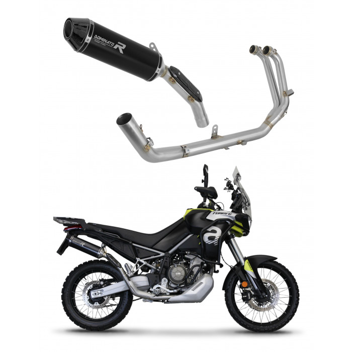 Aprilia Tuareg 660 2021 - 2023 Dominator teljes kipufogó rendszer Collector Silencer HP3 BLACK + dB killer medium