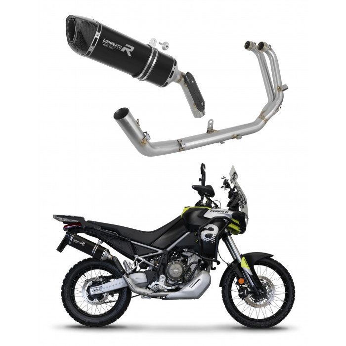 Aprilia Tuareg 660 2021 - 2023 Dominator teljes kipufogó rendszer Collector Silencer HP6 BLACK + dB killer medium