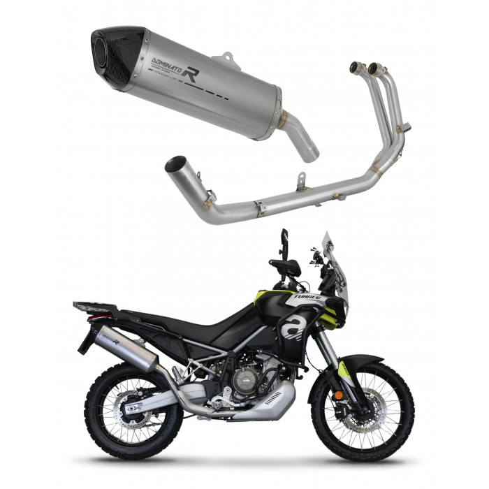 Aprilia Tuareg 660 2021 - 2023 Dominator teljes kipufogó rendszer Silencer Titanium HP7 + dB killer medium