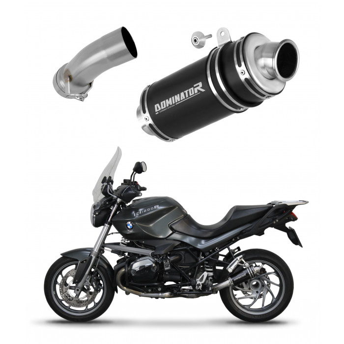 BMW R1200R 2010 - 2014 Dominator kipufogó GP1 BLACK + dB killer medium