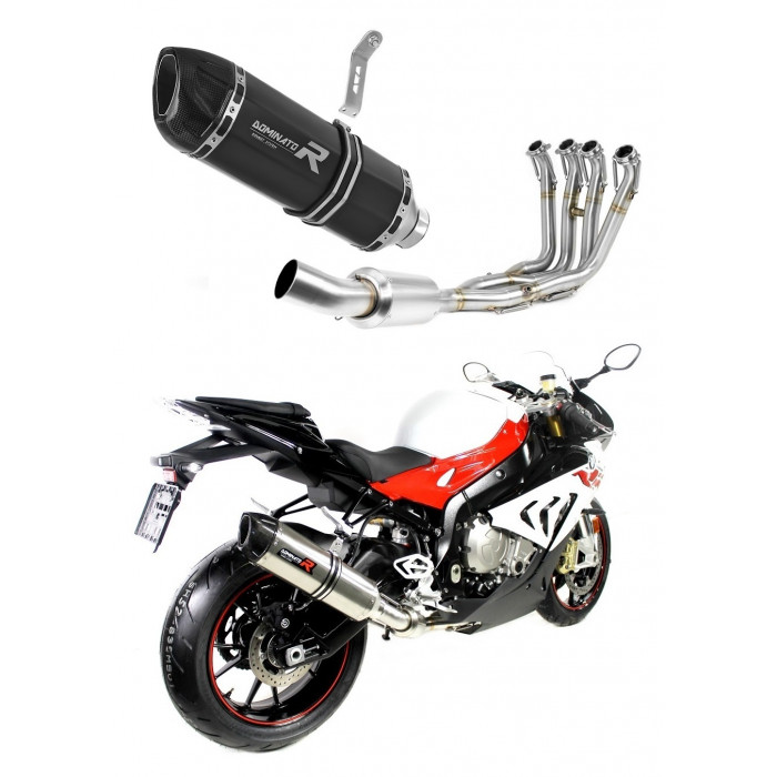 BMW S1000RR EX 2017 - 2018 Dominator teljes kipufogó rendszer Collector Silencer HP1 BLACK + dB killer medium