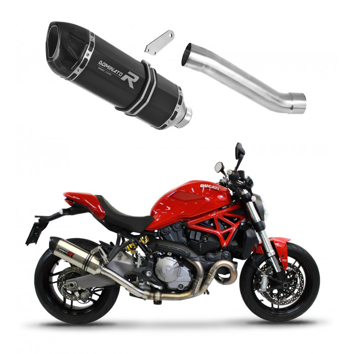 Ducati MONSTER 821 2018 - 2021 Dominator kipufogó HP1 BLACK + dB killer medium