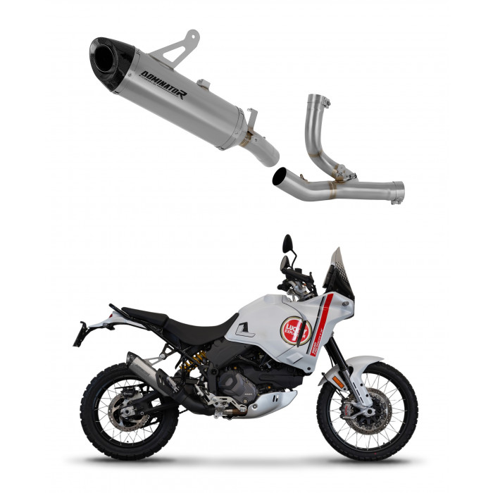 Dominator - Ducati DesertX 2022 - 2023 Exhaust System Collector Silencer Titanium HP8 + dB killer