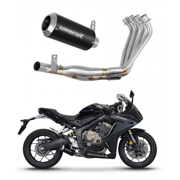 Honda CB 650 R 2019 - 2023 Dominator teljes kipufogó rendszer Collector Silencer GP BLACK + dB killer medium