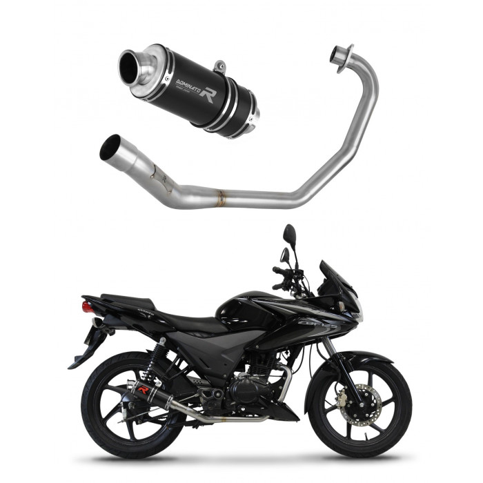 Honda CBF 125 2009 - 2014 Dominator teljes kipufogó rendszer Collector Silencer GP1 BLACK + dB killer medium