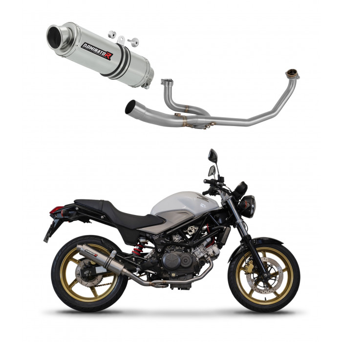 Dominator - Honda VTR 250 2009 - 2015 Teljes kipufogó rendszer, összekötőcső + kipufogó GP1 + dB killer