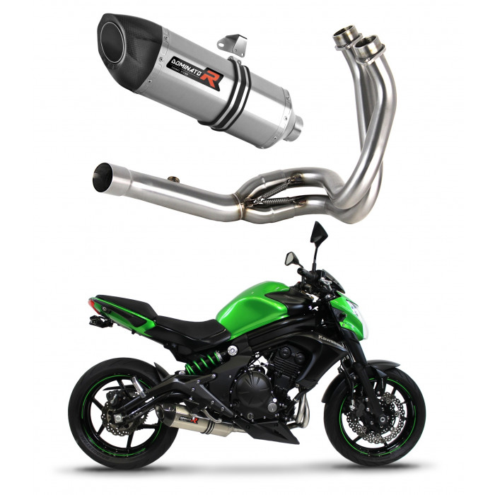 Dominator - ER-6 N / F 650 Exhaust FULL SYSTEM Silencer HP5 2012 - 2016 + dB killer