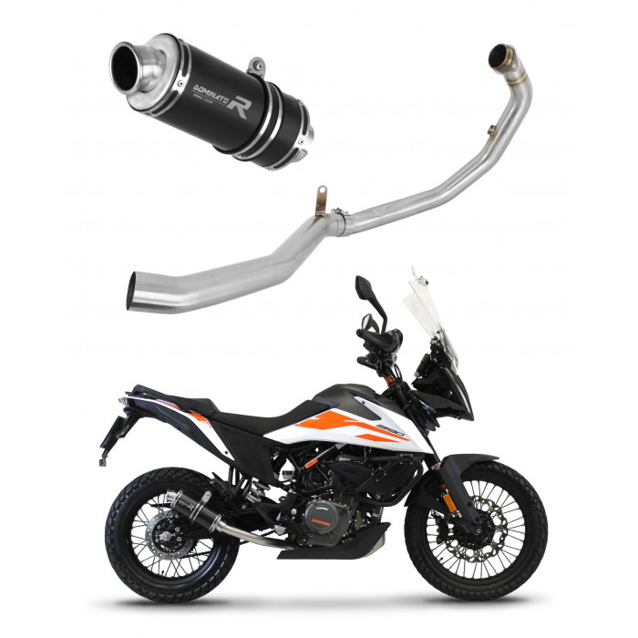 Dominator - KTM 390 Adventure Exhaust FULL SYSTEM Silencer GP 1 BLACK 2020 - 2022