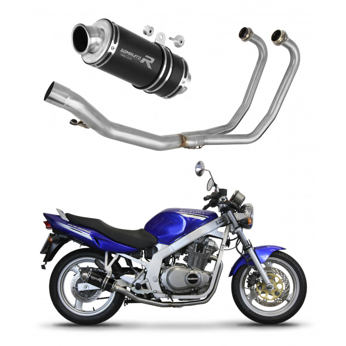 Suzuki GS 500E 1989 - 2009 Dominator teljes kipufogó rendszer Collector Silencer GP1 BLACK + dB killer medium
