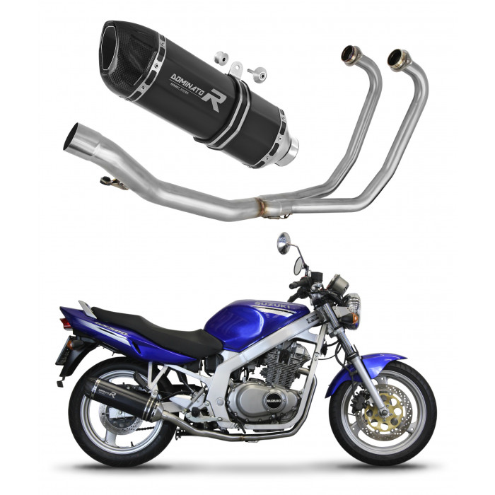 Suzuki GS 500E 1989 - 2009 Dominator teljes kipufogó rendszer Collector Silencer HP1 BLACK + dB killer medium