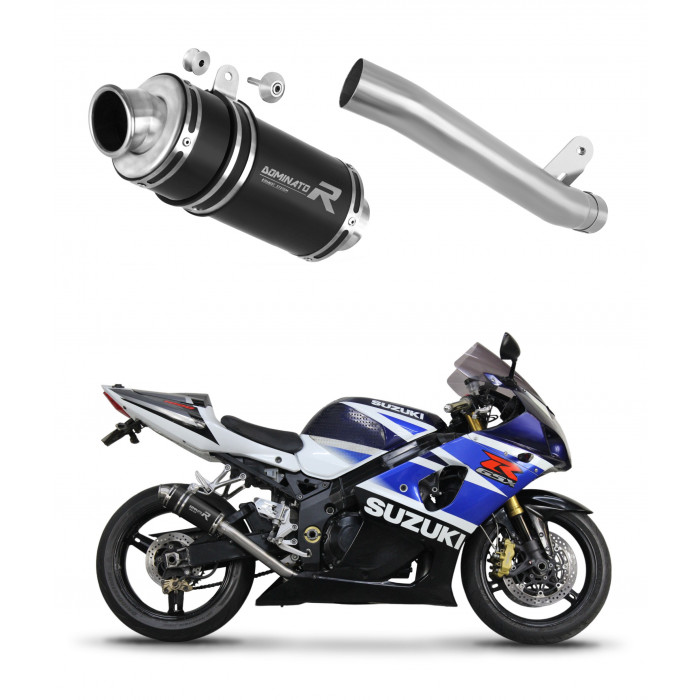 Suzuki GSXR 1000 K1 - K4 2001 - 2004 Dominator kipufogó Slip-on GP1 BLACK + dB killer medium