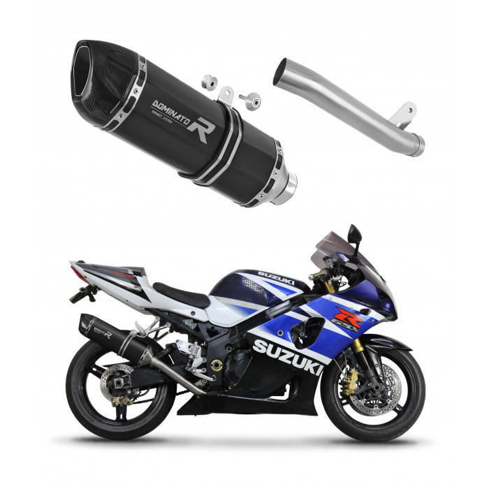 Suzuki GSXR 1000 K1 - K4 2001 - 2004 Dominator kipufogó Slip-on HP1 BLACK + dB killer medium