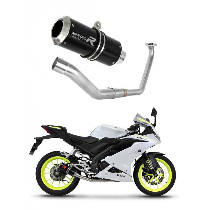 Yamaha YZF R125 2019 - 2020 Dominator teljes kipufogó rendszer Collector Silencer GP BLACK + dB killer medium