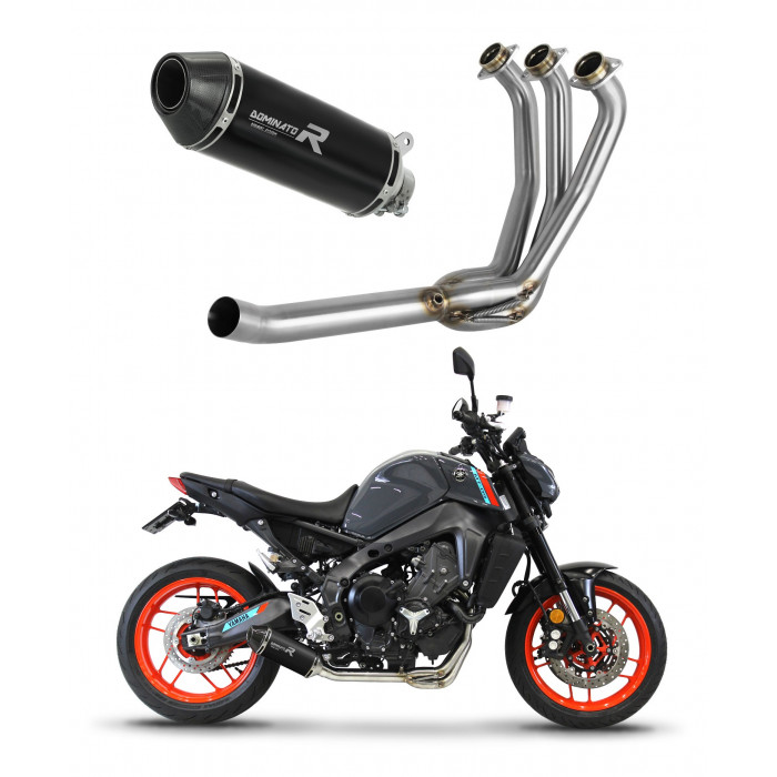 Yamaha MT 09 2021 - 2023 Low Level Dominator teljes kipufogó rendszer Collector Silencer HP3 BLACK + dB killer medium