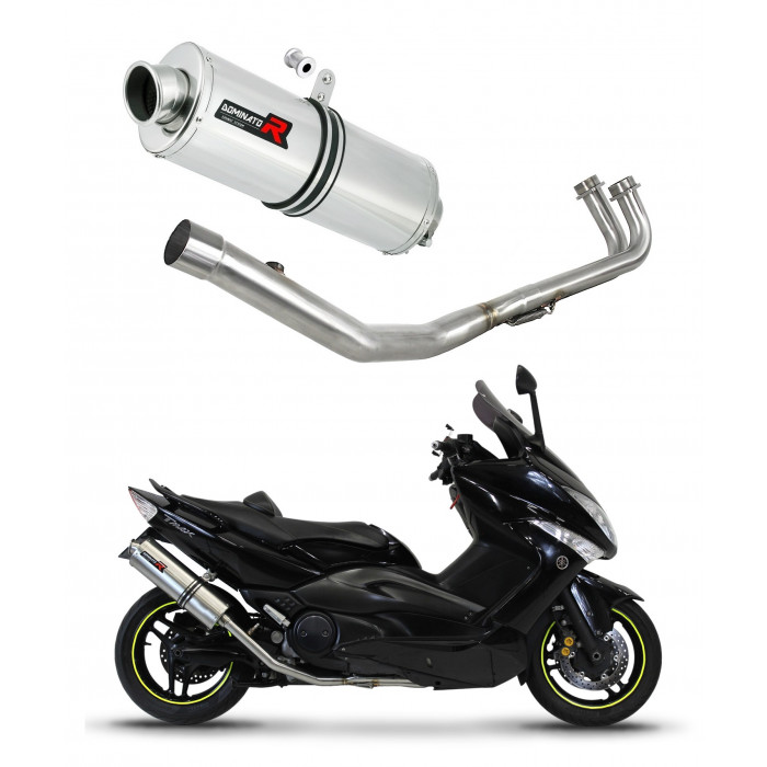 Yamaha T-MAX 500 2008 - 2011 Dominator teljes kipufogó rendszer Collector Silencer OV + dB killer medium