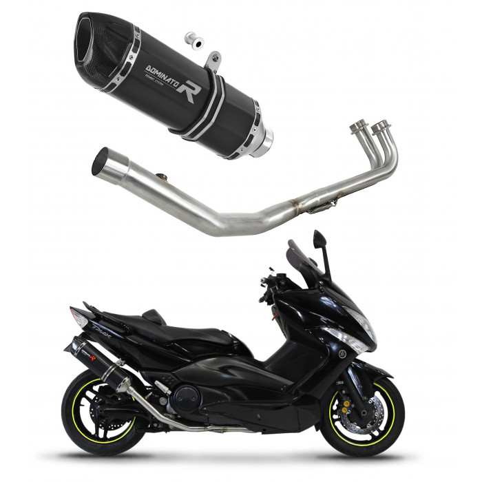 Yamaha T-MAX 500 2008 - 2011 Dominator teljes kipufogó rendszer Collector Silencer HP1 BLACK + dB killer medium