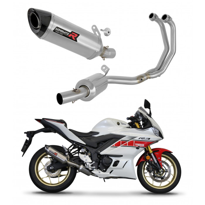 Yamaha YZF-R3 2019 - 2024 Dominator teljes kipufogó rendszer Collector Silencer HP8 + dB killer medium