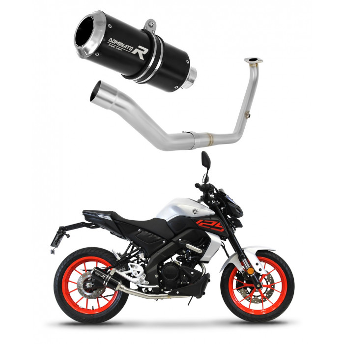 Yamaha MT 125 2021 - 2024 Dominator teljes kipufogó rendszer Collector Silencer GP BLACK + dB killer medium