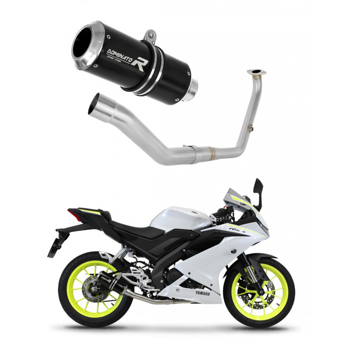 Yamaha YZF R125 2021 - 2024 Dominator teljes kipufogó rendszer Collector Silencer GP BLACK + dB killer medium
