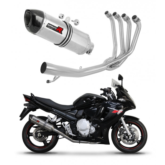 Dominator - Suzuki GSXF 650 2007 - 2016 Teljes kipufogó rendszer, összekötőcső + kipufogó HP1 + dB killer