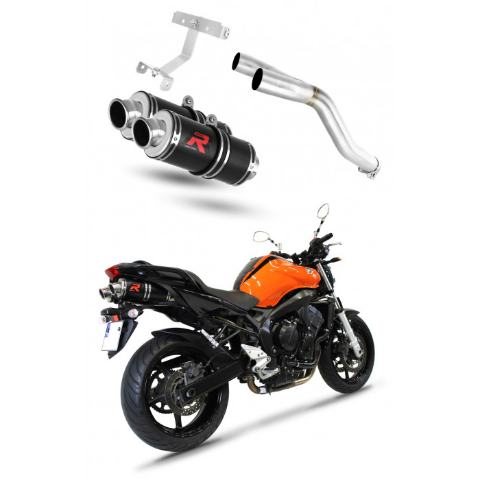 Dominator - YAMAHA FZ6 FAZER S2 kipufogó ROUND BLACK 2006 - 2010