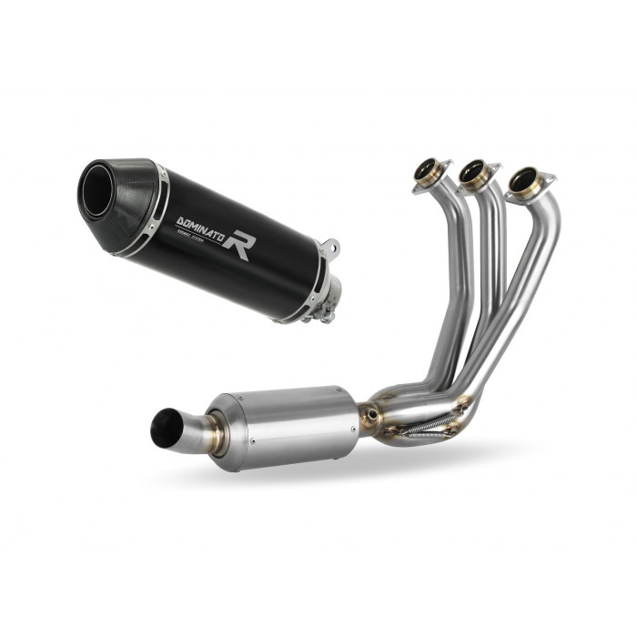 Dominator - Yamaha XSR 900 2022 - 2023 Low Level EX Teljes kipufogó rendszer, összekötőcső + kipufogó HP3 BLACK + dB killer