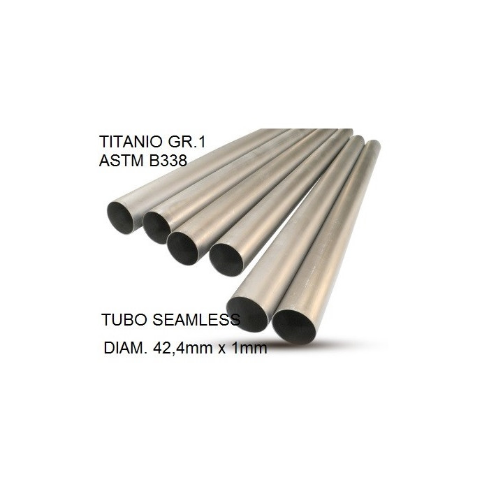 GPR - Cafè Racer Tubo titanio seamleSs D. 42.4mm X 1mm L.1000mm Tubo titanio seamless D. 42,4mm X 1mm L.1000mm