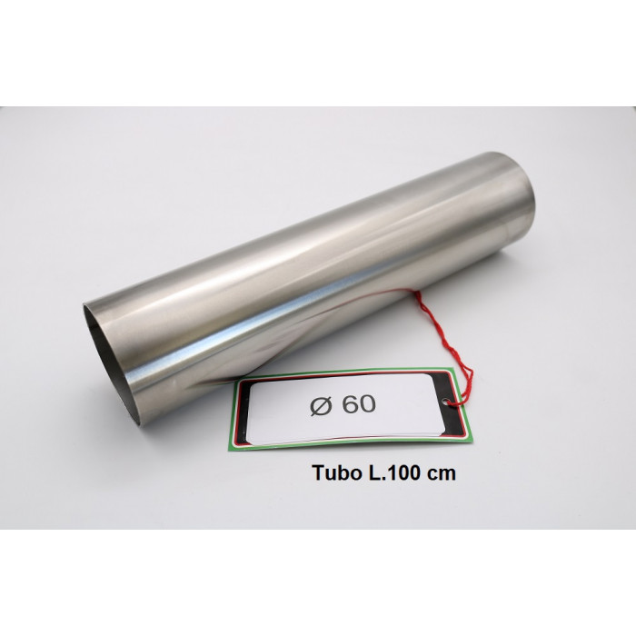 GPR - Cafè Racer Tubo inox D. 60mm X 1.2mm L.1000mm Tubo inox D. 60mm X 1,2mm L.1000mm