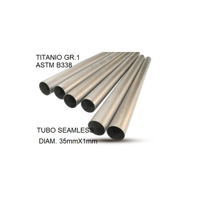 GPR - Cafè Racer Tubo titanio seamleSs D. 35mm X 1mm L.1000mm Tubo titanio seamless D. 35mm X 1mm L.1000mm