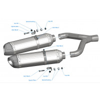 SMV 750 DORSODURO kipufogó HP1 2008 - 2016