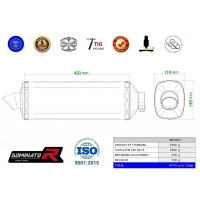 Dominator - Benelli TRK 502 X 2018 - 2021 Teljes kipufogó rendszer Titanium P7