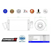 Dominator - BMW R1200R 2010 - 2014 kipufogó GP1 BLACK