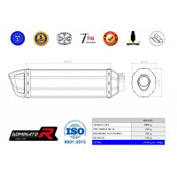 BMW F650GS 2008 - 2012 kipufogó HP1