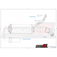 Dominator - BMW F900R 2020 - 2023 kipufogó GP BLACK