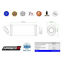 Dominator - Ducati DesertX 2022 - 2023 kipufogó Titanium HP8 + dB killer