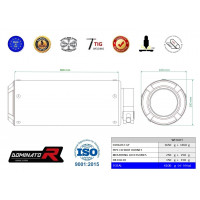 Dominator - Honda CB 900F HORNET 2002 - 2007 kipufogó GP BLACK