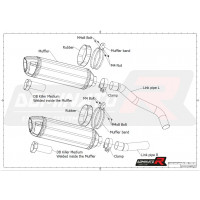 Z1000 Homologated kipufogó HP1 2007 - 2009