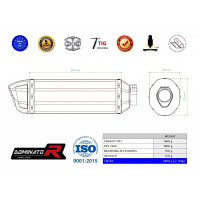 Z650 Exhaust FULL SYSTEM Silencer HP1 2017 - 2022 + dB killer